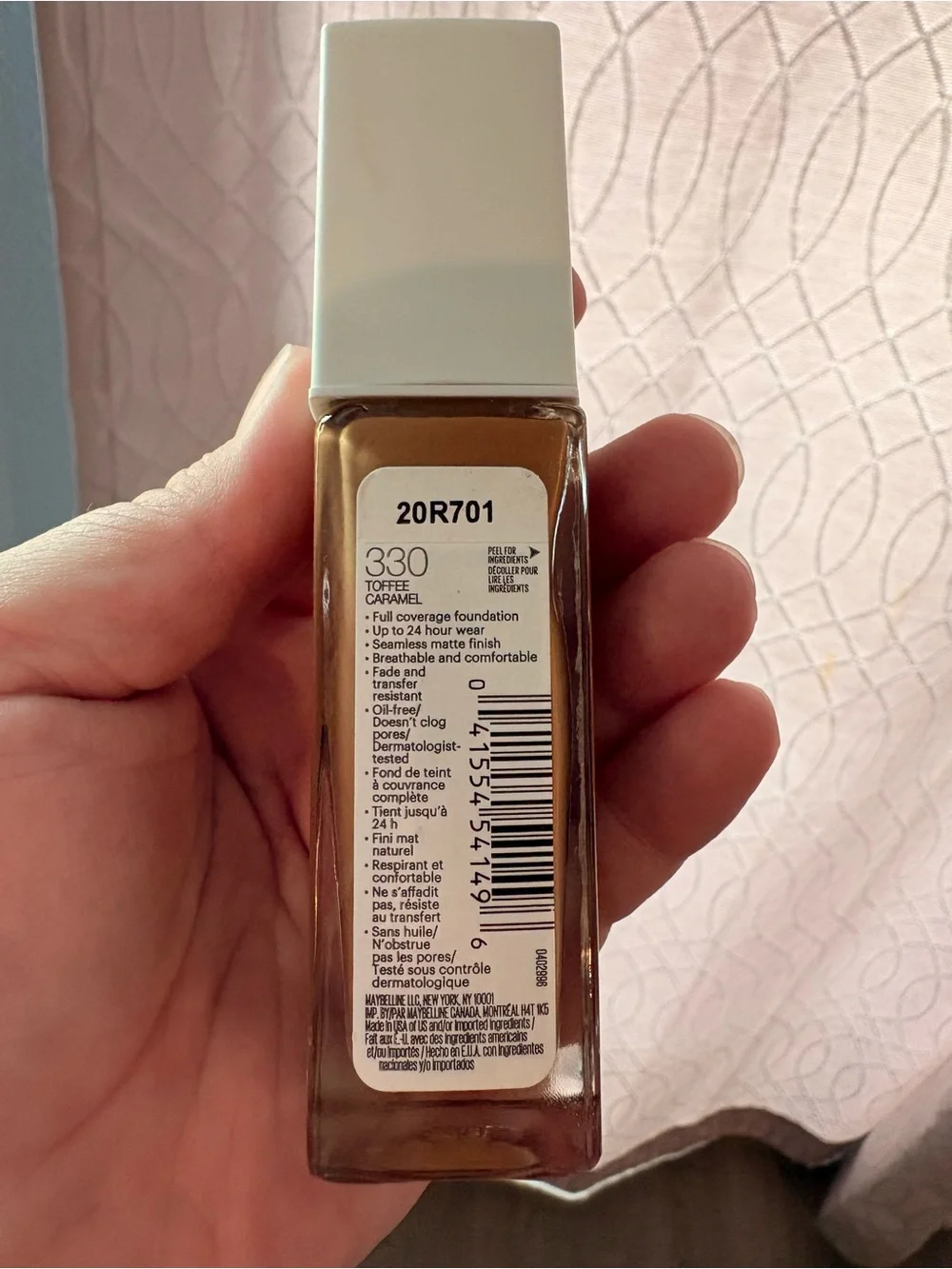 Maybelline SuperStay 24H Full Coverage Liquid Foundation - 330 Toffee Caramel